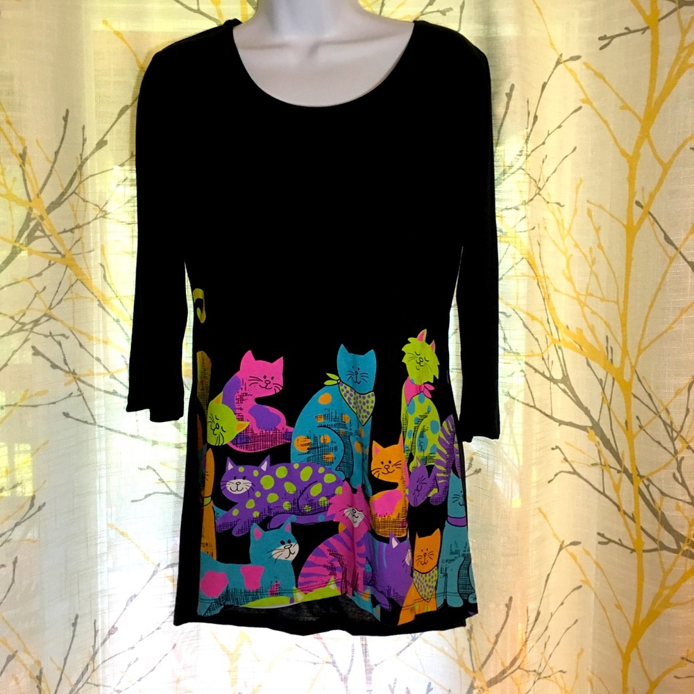 Fun Colorful Cat Shirt
